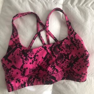 Black & Pink Sports Bra